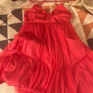 ASOS Pink Tulle Ballerina Maxi Dress